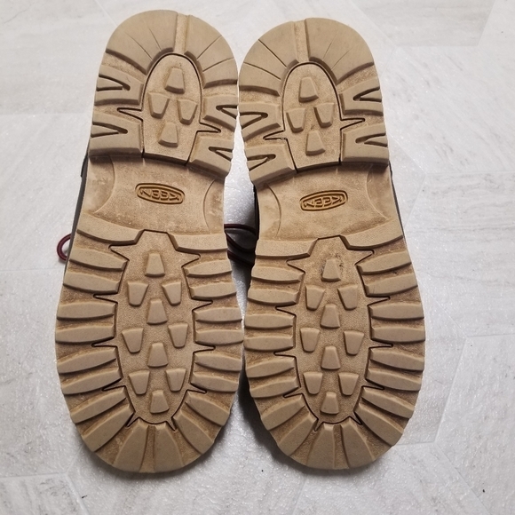 KEEN The 59 Black Oiled Leather Lace-up Hiking Work Moc Toe Boot Mens 9M - Picture 5 of 9